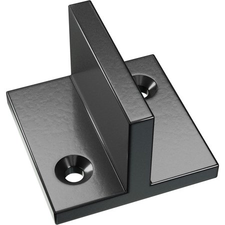 EKENA MILLWORK Premium Barn Door Floor T-Guide, Black GB6001GBL